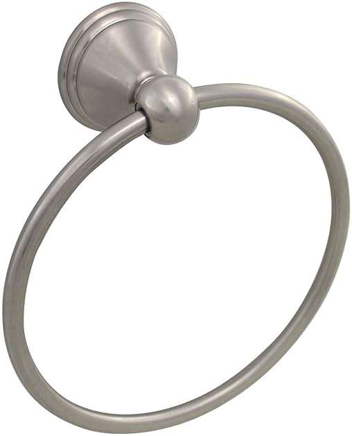 Formosa Design Hardware Classic 4-Piece Bathroom Accessories Set, 24-inch Towel Bar, Toilet Paper Holder, Towel Ring, and Robe Hook, Durable Zinc Alloy & Stainless Steel, (Brushed Nickel Finish) - Image 4