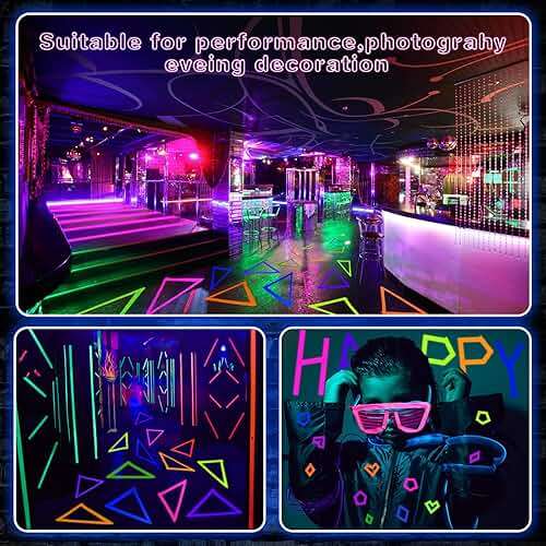 Whaline 6 Colors Neon Gaffer Cloth Tape, Fluorescent UV Blacklight Tape for UV Party (0.6 inch x 16.5 feet) - Image 6