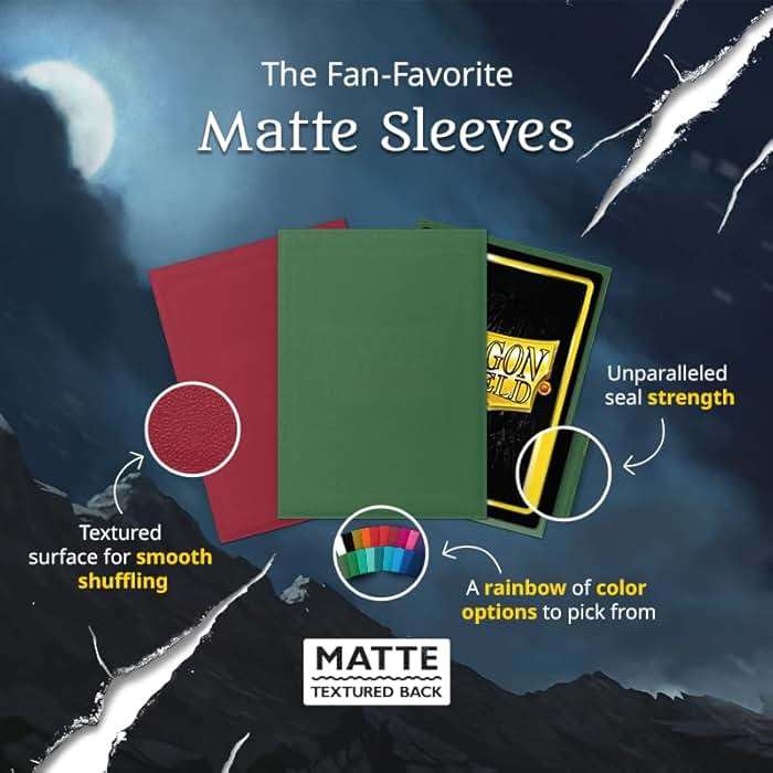 Dragon Shield | Standard Size Card Matte Sleeves | 100 CT - Smooth & Tough Premium TCG Sleeves | Compatible with Pokemon, Flesh & Blood, One Piece & Magic the Gathering | Ruby - Image 4