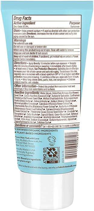 Babo Botanicals Sensitive Baby Mineral Sunscreen Lotion SPF50 - Natural Zinc Oxide - Face & Body - Fragrance-Free - Water-Resistant - EWG Verified - Vegan - Extra Sensitive Skin - For Babies & Kids - Image 3