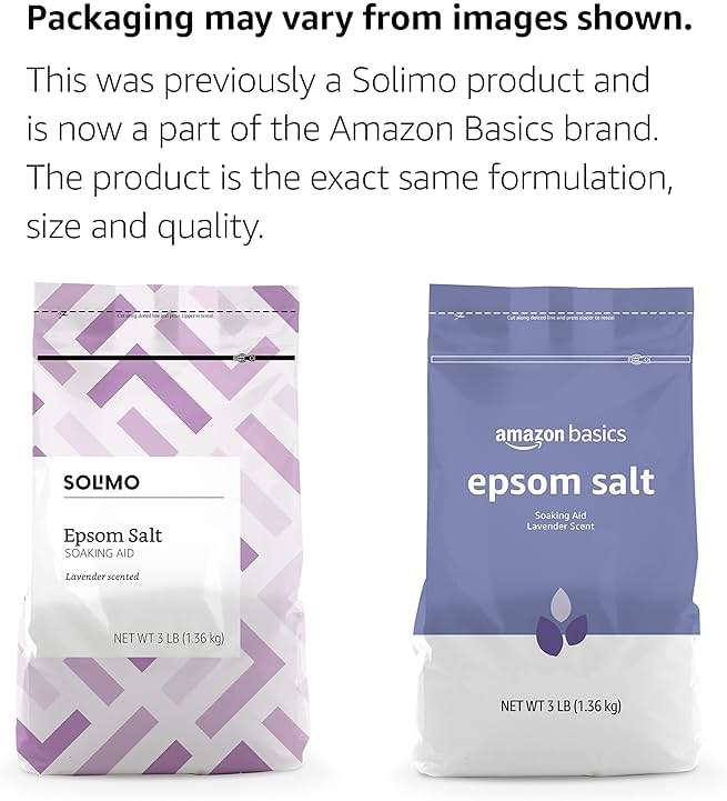 Amazon Basics Epsom Salt Soaking Aid, Lavender Scented, Relax & Relief, Resealable, 3 Pound, 1-Pack (Previously Solimo) - Image 2