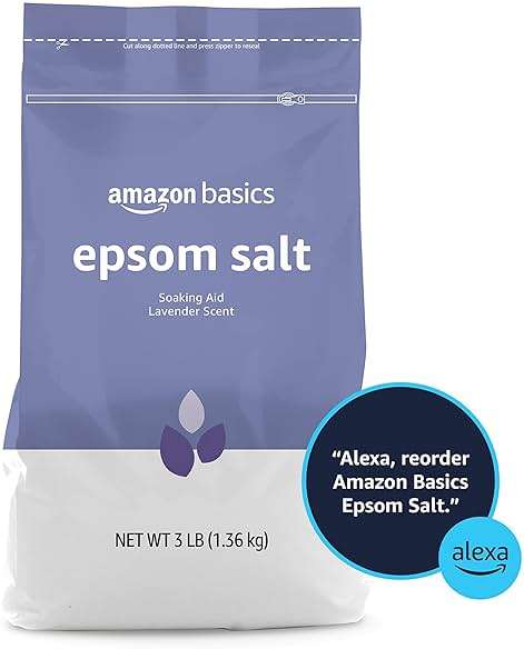 Amazon Basics Epsom Salt Soaking Aid, Lavender Scented, Relax & Relief, Resealable, 3 Pound, 1-Pack (Previously Solimo) - Image 4