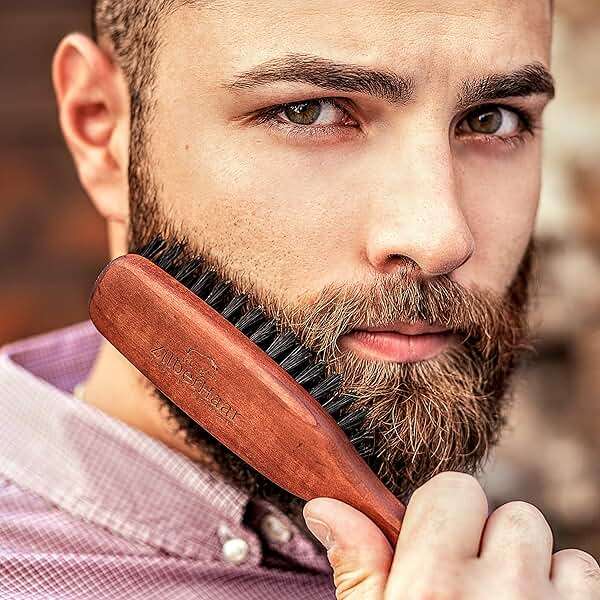 ZilberHaar Long Hair & Beard Brush - Made From Stiff First Cut Boar Bristles And Pearwood - Perfect Beard Care for Men - Works with all Beard Balms and Oils - 8.5 inches long - Image 6