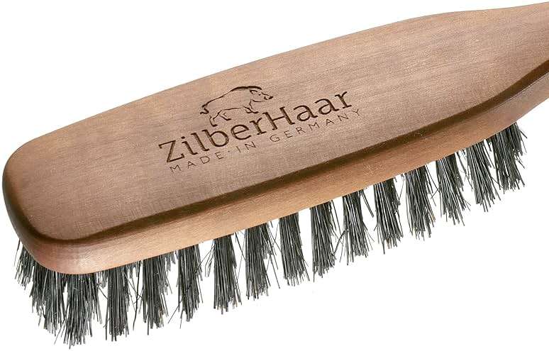 ZilberHaar Long Hair & Beard Brush - Made From Stiff First Cut Boar Bristles And Pearwood - Perfect Beard Care for Men - Works with all Beard Balms and Oils - 8.5 inches long - Image 7