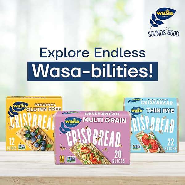 Wasa Crisp’n Light 7 Grains Crispbread, 4.9 oz (Pack of 4), Crackers, Non-GMO Ingredients, 7 Grain Blend, 20 Calories per Slice - Image 8