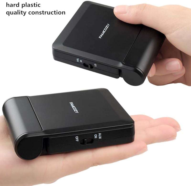 FAMICOZY Compact Digital Travel Alarm Clock with High/Low Volume Options,Simple to Set,Easy to Read,Bold Digits,Snooze Backlight,Quality Construction,2 AAA Battery Operated,Black - Image 7