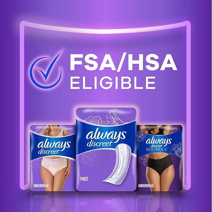 Always Discreet Adult Incontinence Pads for Women, Drier, 6 Drop Regular Length, Extra Heavy Absorbency, Pads for Bladder Control Management, Bladder Leaks, & Postpartum Pads, 66ct - Image 9