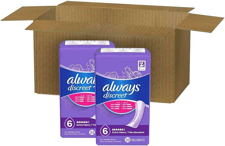 Always Discreet Adult Incontinence Pads for Women, Drier, 6 Drop Regular Length, Extra Heavy Absorbency, Pads for Bladder Control Management, Bladder Leaks, & Postpartum Pads, 66ct - Image 10
