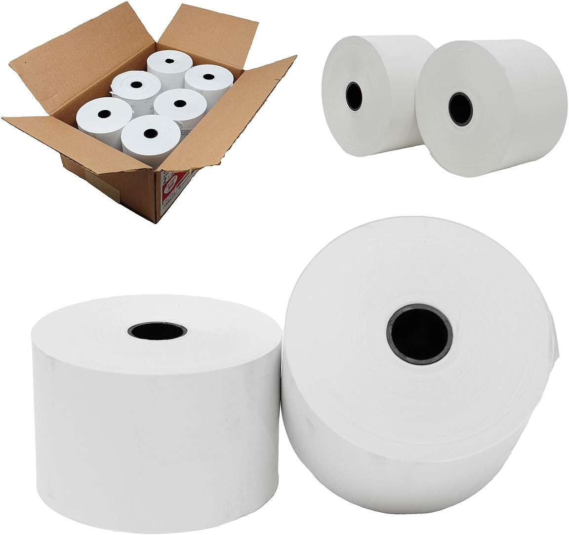 2 5/16" x 400' thermal receipt paper rolls (12 Rolls) for Dresser Wayne Gas System Receipt Paper/Island Printer Pay-At-The-Pump Thermal Paper BPA Free - Image 1