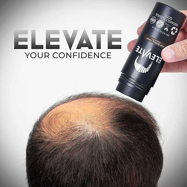 ELEVATE Hair Fibers to Instantly Thicken & Completely Conceal Thinning Balding Areas Loss in 30 Seconds for Men & Women (DARK BROWN) 28g Size - 100% Natural & Undetectable Keratin Fibers - Image 6
