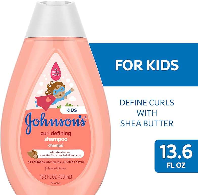 Johnson's Kids' Curl Defining Shampoo with Shea Butter, Cleanses, Smooths Frizz, & Defines Waves & Curls for 24 Hours, 13.6 fl. oz - Image 2