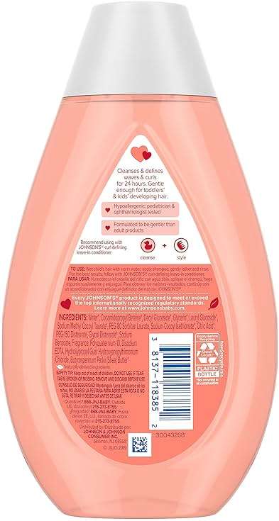 Johnson's Kids' Curl Defining Shampoo with Shea Butter, Cleanses, Smooths Frizz, & Defines Waves & Curls for 24 Hours, 13.6 fl. oz - Image 3
