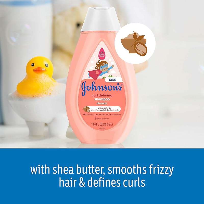 Johnson's Kids' Curl Defining Shampoo with Shea Butter, Cleanses, Smooths Frizz, & Defines Waves & Curls for 24 Hours, 13.6 fl. oz - Image 4