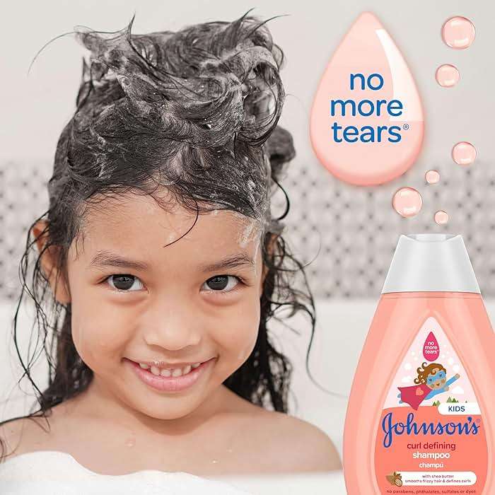 Johnson's Kids' Curl Defining Shampoo with Shea Butter, Cleanses, Smooths Frizz, & Defines Waves & Curls for 24 Hours, 13.6 fl. oz - Image 5