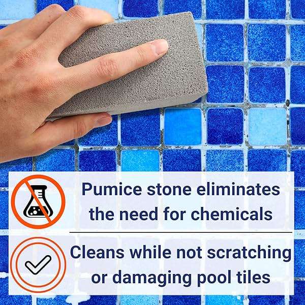 Pumie 2-Pack Pumice Stone for Pool Tile Cleaning - Calcium Remover for Tile & Plaster Stain - Cleaner for Calcium Build Up - Grout & Concrete Scouring - Pool Blok PB-12-5.75x2.87x2.87 - Image 7