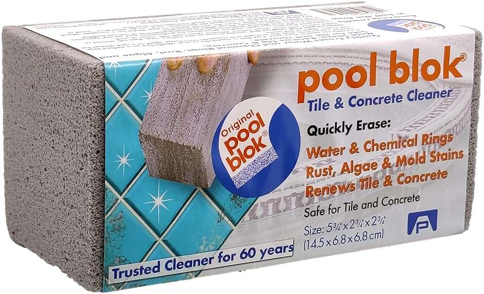 Pumie 2-Pack Pumice Stone for Pool Tile Cleaning - Calcium Remover for Tile & Plaster Stain - Cleaner for Calcium Build Up - Grout & Concrete Scouring - Pool Blok PB-12-5.75x2.87x2.87 - Image 8