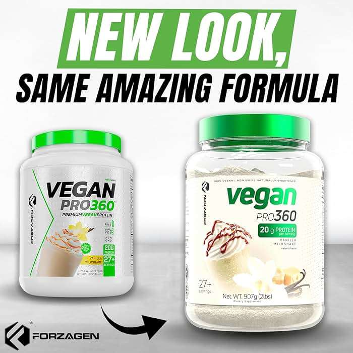 Forzagen Vegan Protein 360 2 Lbs 27 Servings, Plant Based Protein Extracted from Quinoa, Brown Rice and Pea Isolate Protein, Dairy, Soy and Gluten Free, Nom GMO (Vanilla Milkshake) - Image 7