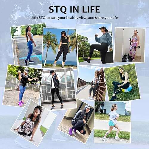 STQ Walking Shoes Women Slip on Sneakers Non Slip Work Arch Support Tennis Plantar Fasciitis Orthopedic Breathable Mesh Comfortable Ladies Nursing - Image 9