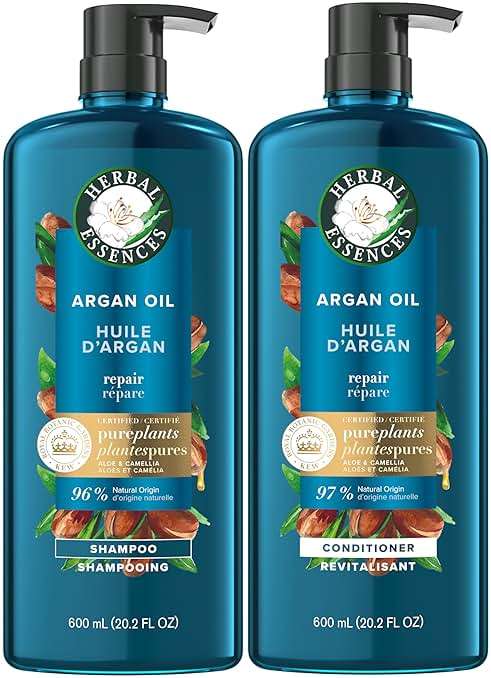 Herbal Essences Argan Oil Repair Shampoo & Conditioner Set, Moisturizes & Smoothes, Paraben-Free, Color-Safe, pH-Balanced, Citrus Scent, 20.2 Fl Oz, 2-Pack - Image 12