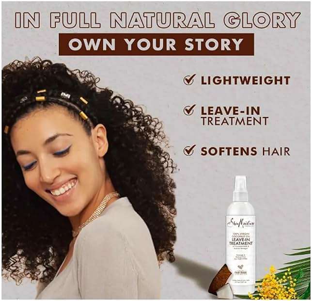 Shea Moisture 100% Virgin Coconut Oil Leave-in Treatment, 8 Ounce - Image 4