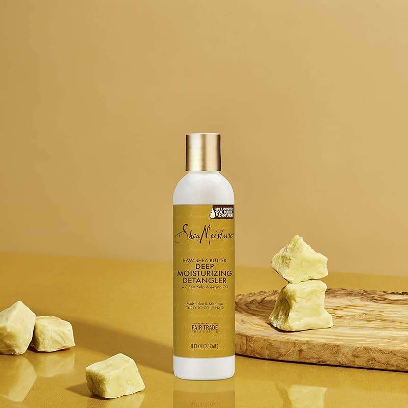 SheaMoisture Raw Shea Butter Deep Moisturizing Detangler for Dry, Damaged Hair, Hair Styling Product Formulated with Sea Kelp and Argan Oil 8 oz - Image 10
