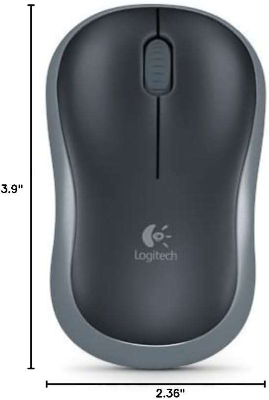 Wireless Mouse - Logitech M185 Wireless Mouse,Black Red - Image 6