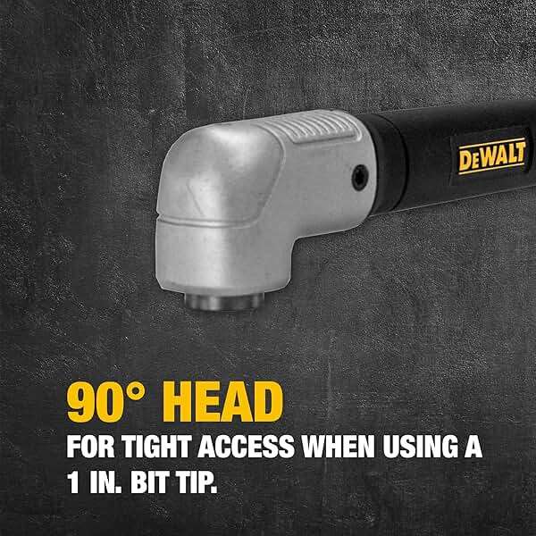 DEWALT Impact Ready 1.5 in Right Angle Drill Attachment, Magnetic Compact Ergonomic 90 Degree Drill Adapter (DWARA120) - Image 4