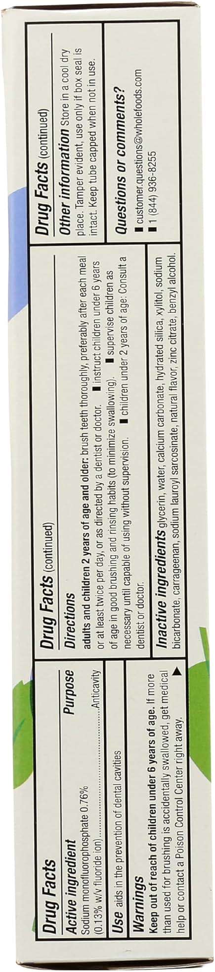 365 by Whole Foods Market, Fluoride Toothpaste, Cavity Fighting & Whitening, Peppermint Flavor, 5.5 Ounce - Image 4
