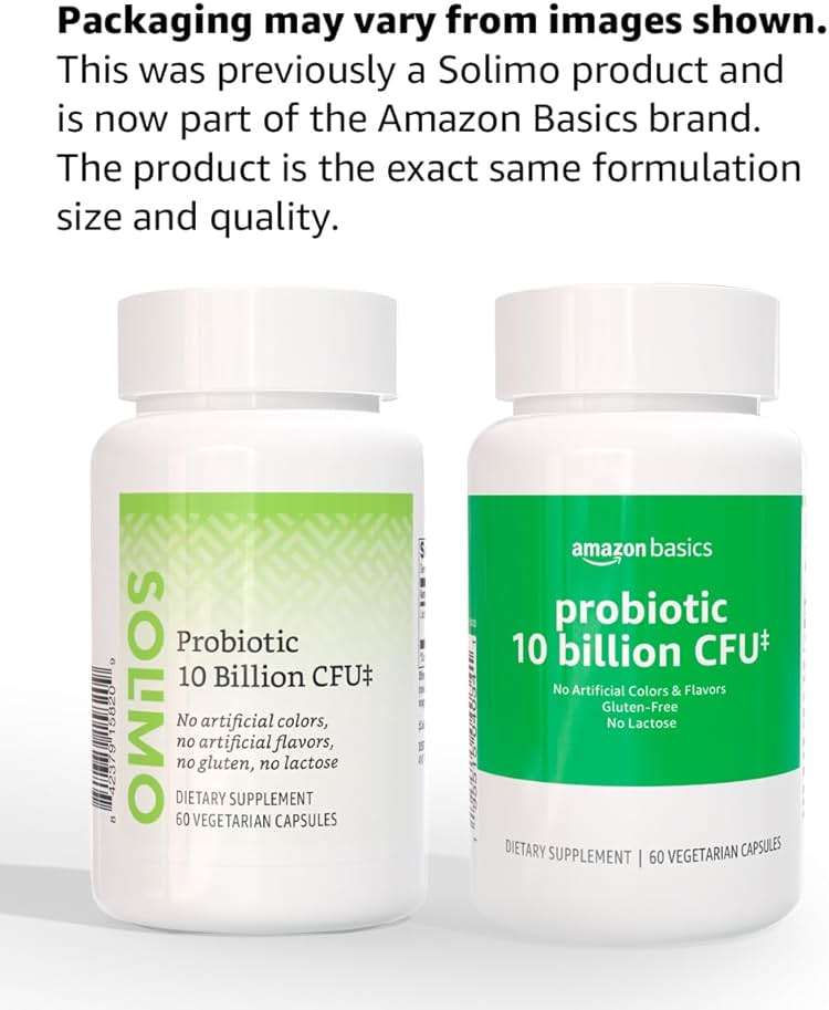 Amazon Basics Daily Probiotic, 10 Billion Active Cultures, Supporting Digestive and Intestinal Health, Capsule, 60 Count, Two Month Supply - Image 2