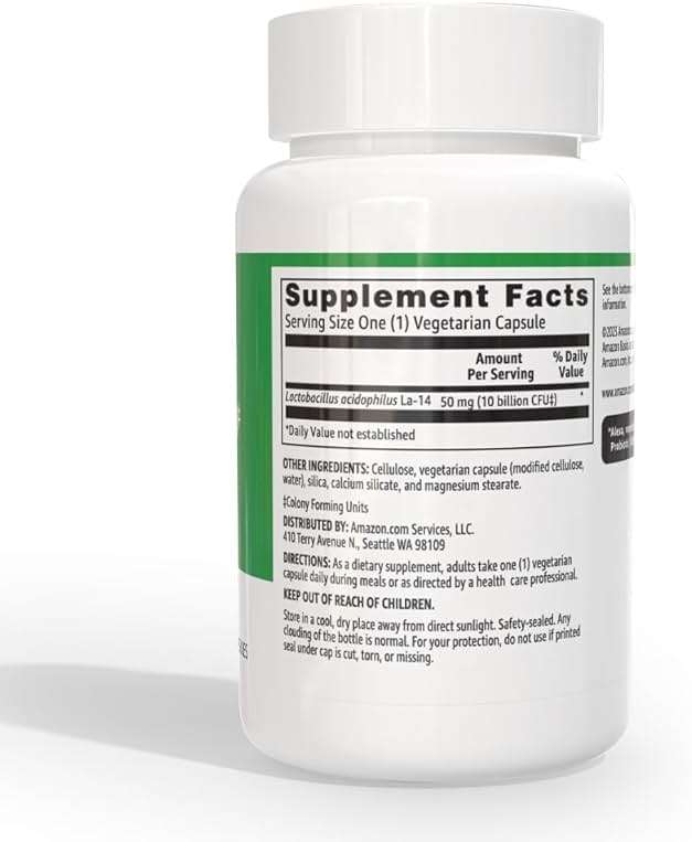 Amazon Basics Daily Probiotic, 10 Billion Active Cultures, Supporting Digestive and Intestinal Health, Capsule, 60 Count, Two Month Supply - Image 3