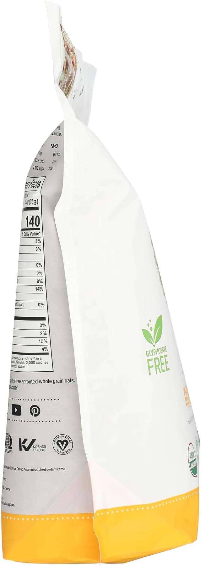 One Degree Organic Foods Organic Sprouted Rolled Oats, 45 OZ - Image 4