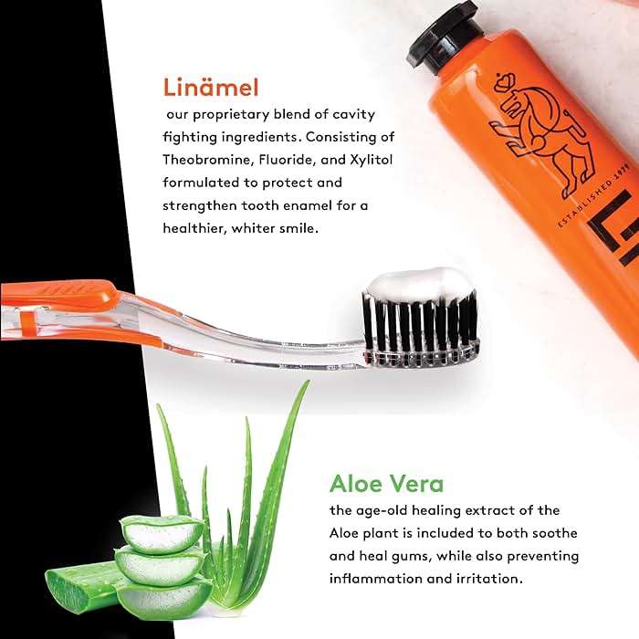 LINHART Toothpaste - Enamel Care, Gentle Formula for Sensitive & Normal Teeth, Supports Healthy Gums and Fresh Breath, Portable On-the-Go Oral Care 3.4 Ounce (Pack of 2) Mint Flavor - Image 3