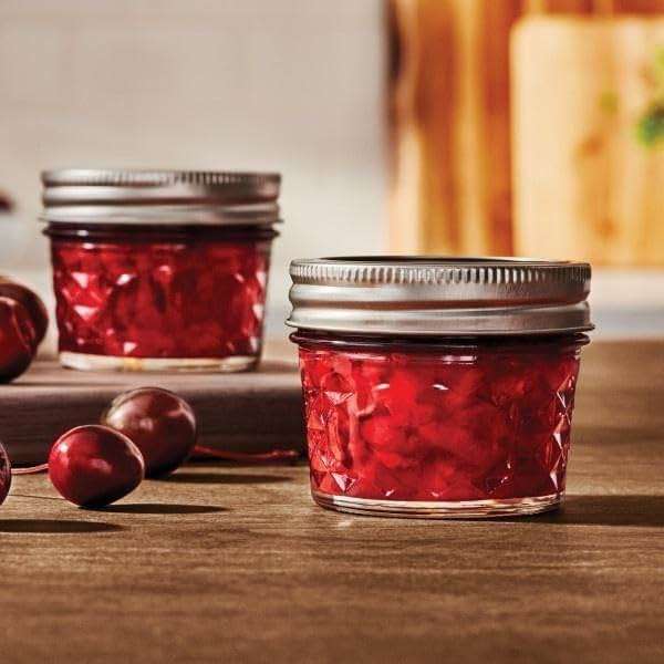 Ball Wide Mouth Quilted Crystal Jelly Jars with Lids and Bands, Used for Canning, Pickling, Juice, Jam, Jelly, Quarter Pint Size (4 Ounce (Pack of 6)) - Image 5