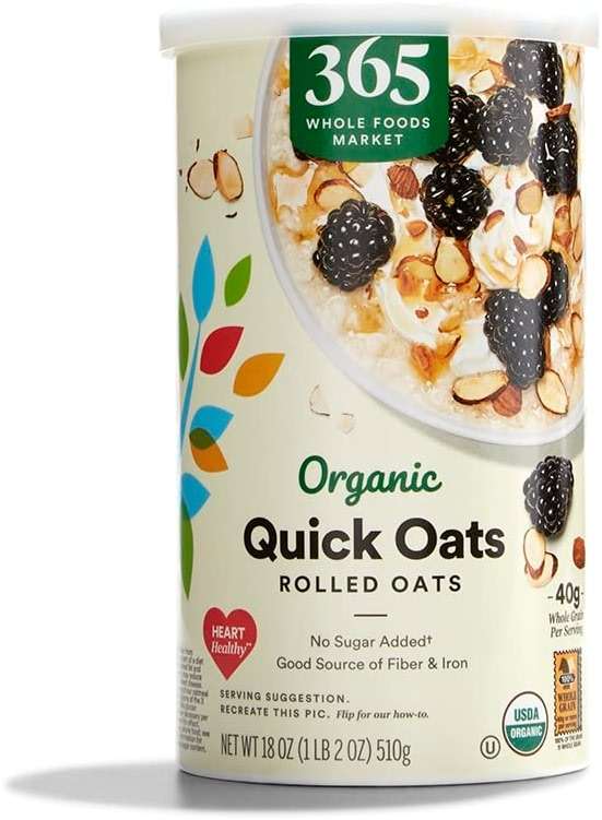 365 by Whole Foods Market, Organic Rolled Quick Oats, 18 Ounce - Image 1