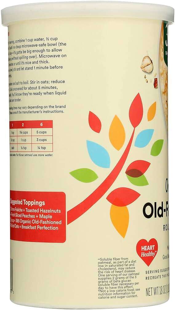 365 by Whole Foods Market, Organic Old Fashioned Rolled Oats, 18 Ounce - Image 6