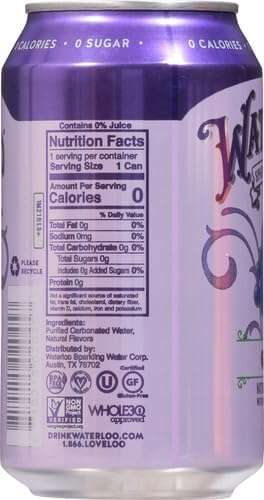 Waterloo Sparkling Water Waterloo Grape Sparkling Water, 12 Fl Oz - Image 9