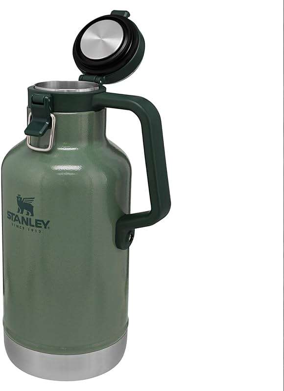 Stanley Classic Easy-Pour Growler 64 oz | Keeps Beer Cold or Coffee Hot | Leakproof Steel Lined Lid and Easy to Carry Handle | Insulated Stainless Steel | BPA-Free | Green - Image 5
