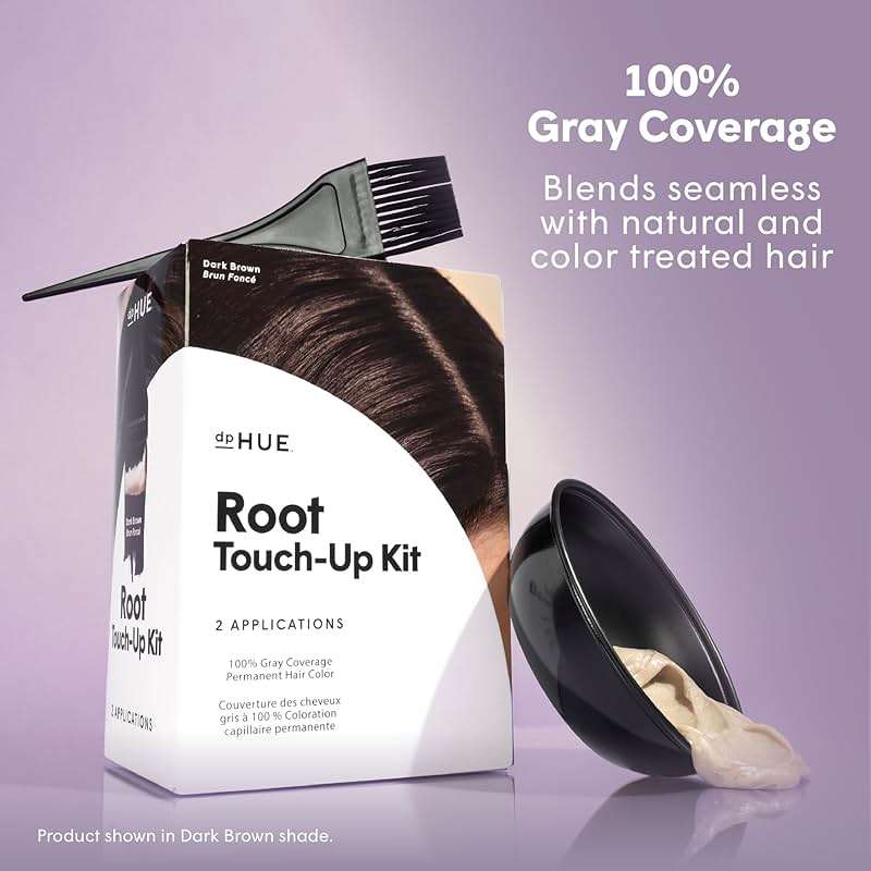 dpHUE Root Touch-Up Kit, Medium Brown - Permanent Hair Color for Gray Coverage - Includes Two Applications - Paraben, SLS & SLES Sulfate Free - Leaping Bunny Certified - Image 3
