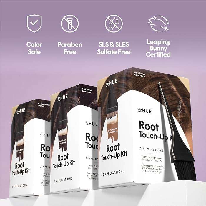 dpHUE Root Touch-Up Kit, Medium Brown - Permanent Hair Color for Gray Coverage - Includes Two Applications - Paraben, SLS & SLES Sulfate Free - Leaping Bunny Certified - Image 4
