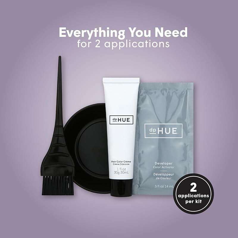 dpHUE Root Touch-Up Kit, Medium Brown - Permanent Hair Color for Gray Coverage - Includes Two Applications - Paraben, SLS & SLES Sulfate Free - Leaping Bunny Certified - Image 6