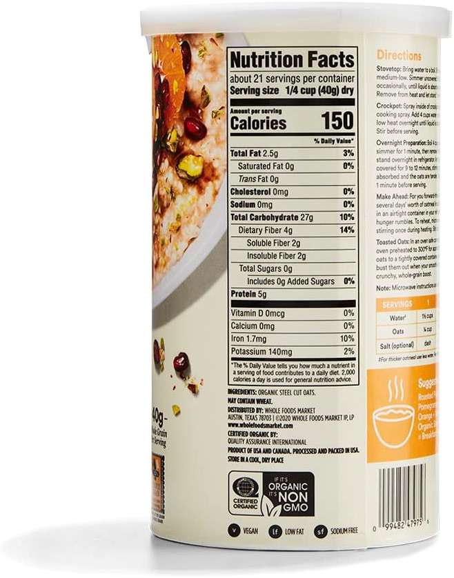 365 by Whole Foods Market, Organic Steel Cut Oats, 30 Ounce - Image 2