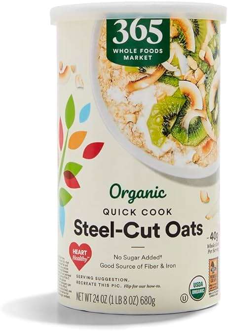 365 by Whole Foods Market, Organic Quick Cook Steel Cut Oats, 24 Ounce - Image 1