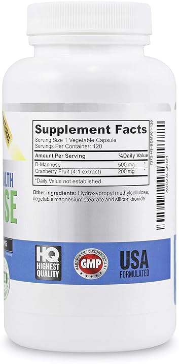 High Strength Pure D-Mannose with Cranberry Extract for Natural Urinary Tract Infections and UTI Support - Digestive Health - Immune System Support - 700mg - Non-GMO - 120 Pills - Image 3