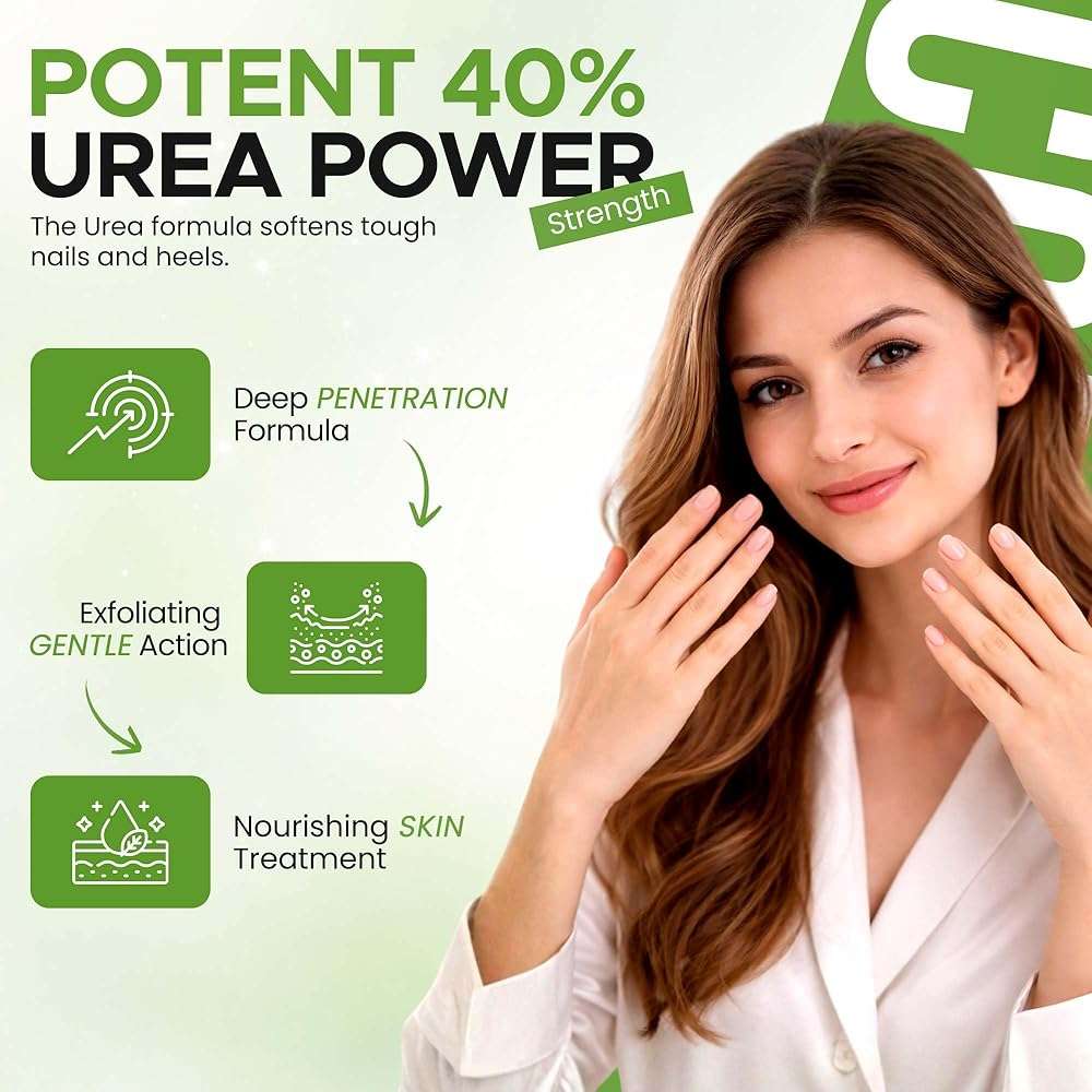 Urea Nail Gel - Softens Cracked Heel Calluses & Thick Toenails - Repairs Damaged, Yellow, Discolored Nails – Highly Effective & Quick-Dry Fingernails & Toenail Treatment (Urea 40%) - Image 7