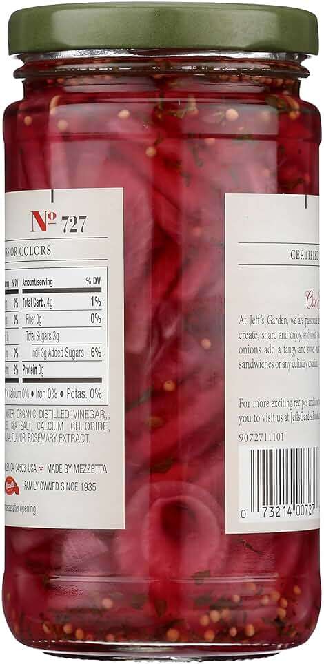 Jeff'S Garden, Onions Red Pickled, 12 Fl Oz - Image 3