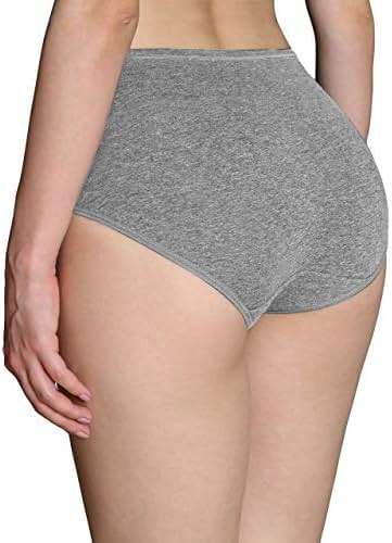 Womens Underwear,Cotton Mid Waist No Muffin Top Full Coverage Brief Ladies Panties Lingerie Undergarments for Women Multipack - Image 4