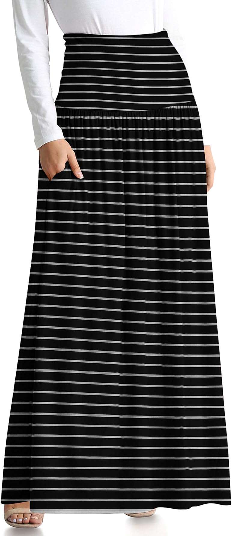 Simlu Maxi Skirts for Women Ankle Length Skirt Casual Long Skirt High Waisted Maxi Skirt Reg and Plus Size Skirt Long Skirt - Image 1