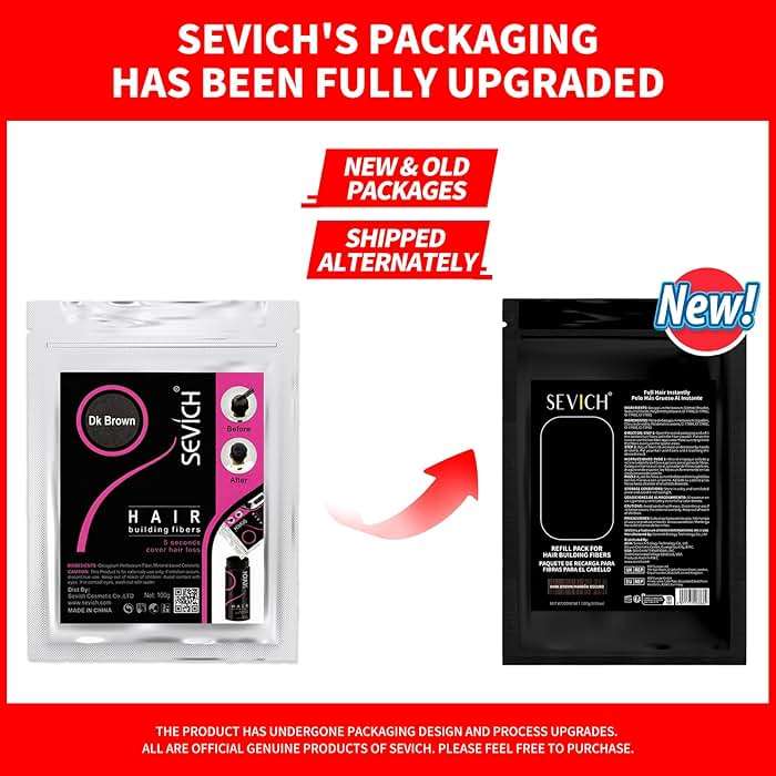 SEVICH Hair Fibers Refill 100g - Compatible with Most Brand Bottles | Hair Building Fibers for Thinning Hair | Instant Thickening Powder for Men & Women | 5-Second Natural Coverage,Dark Brown - Image 2