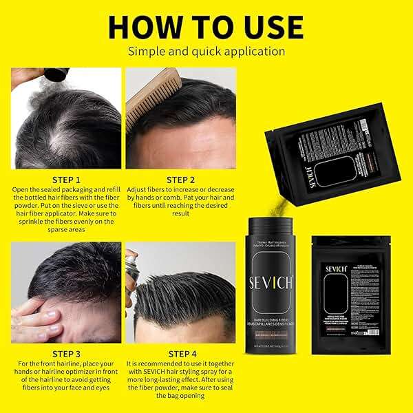 SEVICH Hair Fibers Refill 100g - Compatible with Most Brand Bottles | Hair Building Fibers for Thinning Hair | Instant Thickening Powder for Men & Women | 5-Second Natural Coverage,Dark Brown - Image 7