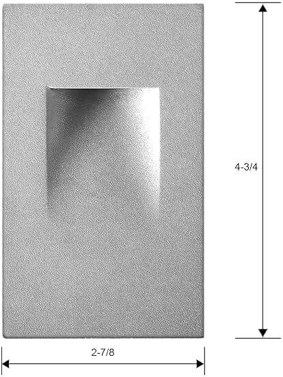 Ciata LED Stair Lights Indoor - Step Lights Outdoor Stair Light 3 Watt, Warm White Stairway Lighting for Outdoor and Indoor Stairs 3000K Concrete, Home Theater Lighting - Silver Finish, Vertical - Image 2